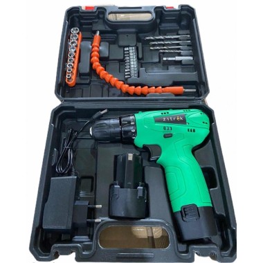 Дрель аккумуляторная Zitrek Green 12 PRO (12В, 2 Li-ion аккум., кейс, гибкий удл., сверла, биты) 063-4073